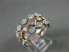 ESTATE WIDE 1.41CT WHITE & PINK DIAMOND 18K 2 TONE GOLD CLASSIC ANNIVERSARY RING