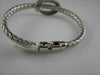 ESTATE WIDE FILIGREE MESH DIAMOND 14K WHITE GOLD BANGLE