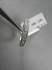 ESTATE NARROW MILGRAIN ROUND DIAMOND 14KT WHITE GOLD WEDDING ANNIVERSARY RING