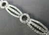 ESTATE WIDE .96CT DIAMOND 14KT WHITE GOLD CLASSIC CIRCLE OF LIFE TENNIS BRACELET