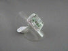 ESTATE WIDE SQUARE AAA GREEN AMETHYST & DIAMOND 7.15CTW 14KT WHITE GOLD RING