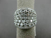 ESTATE LARGE 3.0CT DIAMOND 14KT WHITE GOLD ETOILE FILIGREE CLUSTER LOVE RING
