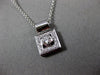 ESTATE LARGE .88CT DIAMOND 14KT WHITE GOLD SQUARE HALO SOLITAIRE PENDANT #16028