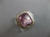 4.15CT DIAMOND & AAA PINK QUARTZ 14K WHITE GOLD CUSHION & ROUND MULTI HEART RING