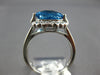 LARGE 3.21CT DIAMOND & AAA BLUE TOPAZ 14KT WHITE GOLD OVAL & ROUND FILIGREE RING