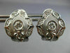 ANTIQUE .24CT DIAMOND 18KT WHITE GOLD CLASSIC FILIGREE CLIP ON EARRINGS #20450