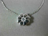 ESTATE .17CT DIAMOND 18KT WHITE GOLD 3D CLASSIC FLOWER SOLITAIRE PENDANT #23001