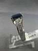 ESTATE 2.83CT DIAMOND & SAPPHIRE 14K WHITE GOLD 3D FILIGREE ENGAGEMENT RING 1772