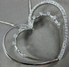 ESTATE LARGE .63CT DIAMOND 14KT WHITE GOLD ETOILE HEART FLOATING PENDANT #15841