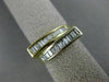 ESTATE .78CT BAGUETTE DIAMOND 14K TWO TONE GOLD CLASSIC DOUBLE SIDED RING #17723