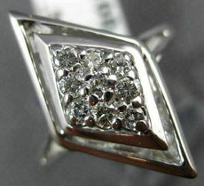 ANTIQUE WIDE .38CT OLD MINE DIAMOND 14K WHITE GOLD 3D MARQUISE SHAPE RING #22328
