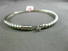 ESTATE .38CT ROUND DIAMOND 14KT WHITE GOLD 3D 3.5mm CLASSIC BANGLE BRACELET