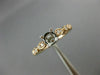 ESTATE .20CT DIAMOND 14KT WHITE & ROSE GOLD OPEN FILIGREE FLOWER ENGAGEMENT RING