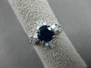 ESTATE WIDE 2.05CT DIAMOND & AAA SAPPHIRE 14KT WHITE GOLD ENGAGEMENT RING #16343