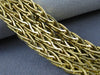 ESTATE WIDE & LONG 18KT YELLOW GOLD 3D FOUR ROW BYZANTINE BRACELET #19791
