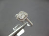 ESTATE .50CT DIAMOND 18KT WHITE GOLD ROUND & BAGUETTE CLUSTER SQUARE HALO RING