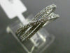 ESTATE WIDE .56CT DIAMOND 18KT WHITE GOLD 3D MULTI ROW CRISS CROSS LOVE RING