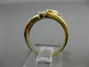 ESTATE WIDE 1.12CT DIAMOND & AAA RUBY 14KT TWO TONE GOLD SEMI MOON RING #11184