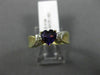 ESTATE .69CT DIAMOND & AAA HEART SHAPE AMETHYST 14K 2 TONE GOLD 3D PROMISE RING