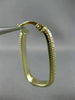 ESTATE 14KT WHITE & YELLOW GOLD CLASSIC RECTANGULAR HOOP EARRINGS #26098