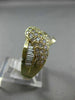 ESTATE WIDE .90CT ROUND & BAGUETTE DIAMOND 14K YELLOW GOLD 3D INFINITY LOVE RING