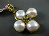 ESTATE LARGE .12CT DIAMOND & AAA SOUTH SEA PEARL 14KT YELLOW GOLD FLOWER PENDANT