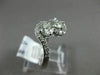 ESTATE .69CT DIAMOND 14KT WHITE GOLD 3D TWO STONE INFINITY PROMISE LOVE RING