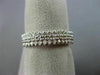 ESTATE WIDE 1.0CT DIAMOND 14KT WHITE GOLD 3D THREE ROW ETERNITY ANNIVERSARY RING