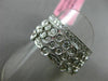 ESTATE WIDE 3.17CT DIAMOND 18K WHITE GOLD 3D MULTI SHAPE ETERNITY STACKABLE RING