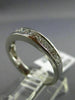 ESTATE .78CT DIAMOND 14KT WHITE GOLD 3D CLASSIC CHANNEL WEDDING RING BAND #1338