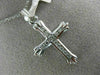 ESTATE .30CT ROUND DIAMOND 14KT WHITE GOLD CLASSIC CHANNEL CROSS PENDANT #23015
