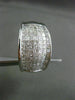 ESTATE EXTRA LARGE 5.81CT DIAMOND PRINCESS 14KT WHITE GOLD 3D ELONGATED EARRINGS