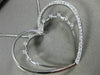 ESTATE LARGE .63CT DIAMOND 14KT WHITE GOLD ETOILE HEART FLOATING PENDANT #15841