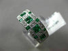 ESTATE WIDE 1.47CT DIAMOND & SQUARE EMERALD 14K WHITE GOLD 3D SEMI ETERNITY RING