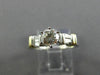 ESTATE .97CT DIAMOND PLATINUM & 18KT YELLOW GOLD CLASSIC ENGAGEMENT RING #25518