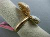 ESTATE EXTRA LARGE 4.14CT DIAMOND 18KT WHITE & ROSE GOLD BUTTERFLY FLOWER RING