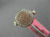 ESTATE WIDE .52CT WHITE & PINK DIAMOND 18KT WHITE & ROSE GOLD 3D ROUND LOVE RING