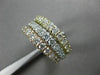 ESTATE LARGE 1.95CT DIAMOND 14KT WHITE YELLOW & ROSE GOLD 3D SEMI ETERNITY RING