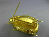 ESTATE LARGE .10CT AAA RUBY 18KT YELLOW GOLD HANDCRAFTED GLASS BEETLE BROOCH PIN