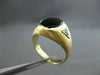 ESTATE .05CTW DIAMOND & AAA BLACK ONYX 14KT WHITE & YELLOW GOLD MENS RING #19722