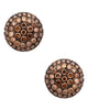 6.30CT WHITE & BROWN DIAMOND 18KT WHITE GOLD 3D CLIRCULAR CLIP ON STUD EARRINGS