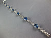 4.53CT DIAMOND & AAA SAPPHIRE 14KT WHITE GOLD 3D 3 STONE PANTHER TENNIS BRACELET