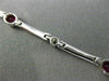 ESTATE 1.71CT DIAMOND & AAA RUBY 14KT WHITE GOLD 3D ETOILE BEZEL TENNIS BRACELET