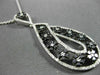 ESTATE 1.92CTW AAA BLACK & WHITE DIAMOND 14KT WHITE GOLD FLORAL DROP PENDANT