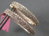 LARGE 6.08CT PINK DIAMOND 18KT ROSE GOLD MULTI ROW INSIDE OUT HANGING EARRINGS