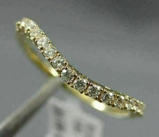 ESTATE .20CT DIAMOND 14KT YELLOW GOLD 3D FLEXIBLE SEMI ETERNITY ANNIVERSARY RING