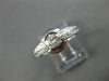 ESTATE WIDE .62CT ROUND DIAMOND 14K WHITE GOLD SEMI BEZEL FRIENDSHIP RING #11011
