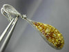 LARGE 11.85CT WHITE & FANCY YELLOW DIAMOND 18K 2 TONE GOLD PEAR HANGING EARRINGS