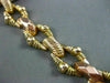 ANTIQUE WIDE 14KT YELLOW & ROSE GOLD OPEN DIAMOND CUT LINK BRACELET CUTE! #22602