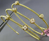 ESTATE WIDE .73CT DIAMOND 14KT YELLOW GOLD FLOWER FLEXIBLE SNAKE BANGLE BRACELET